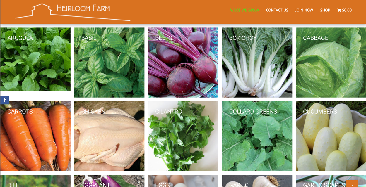 Heirloom Farm Website Preview